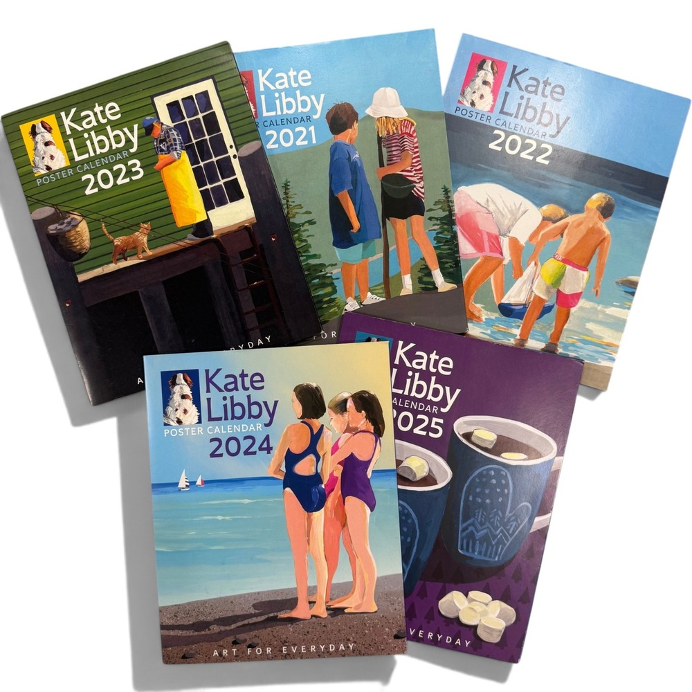 Kate Libby 2021-2025 Poster Calendars Lot 5 11x14 Frameable Art Prints Maine